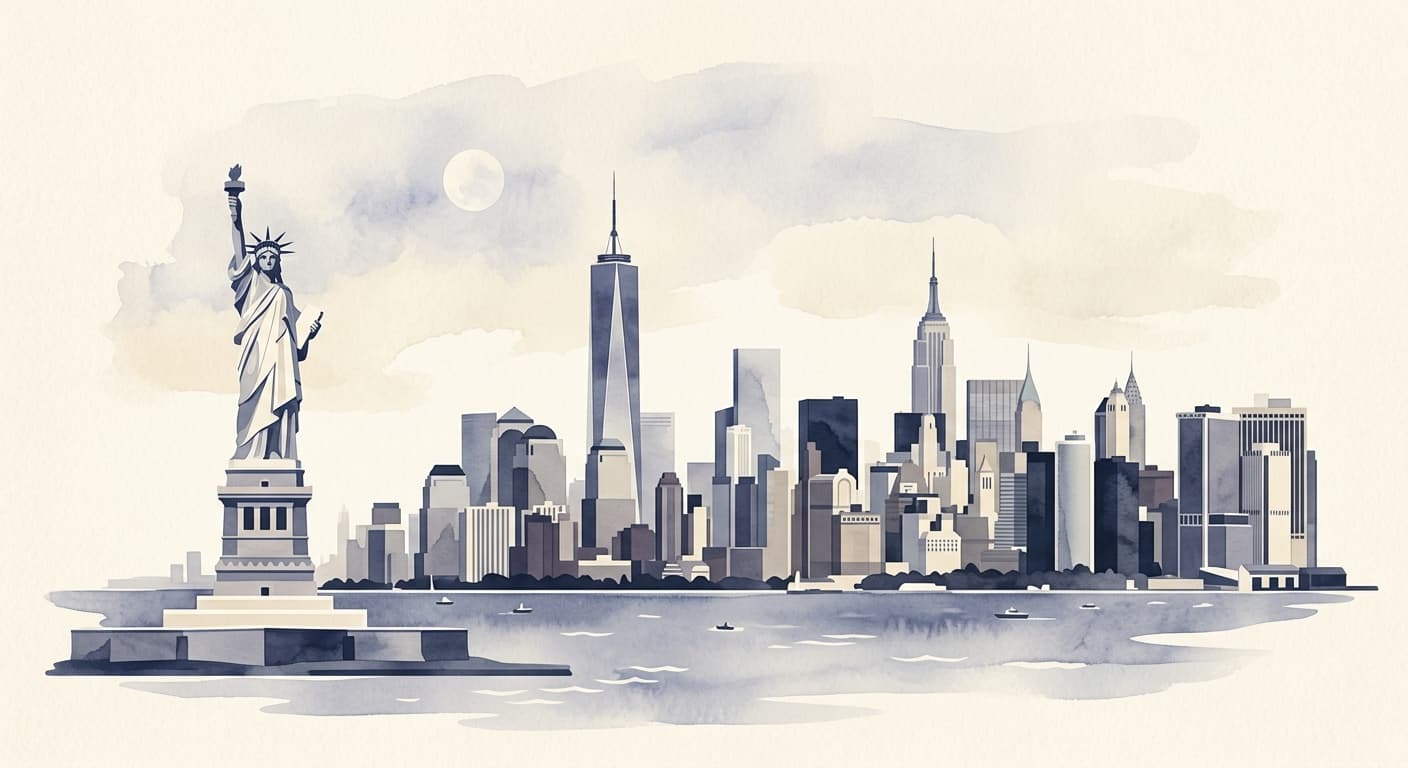 New York cityscape illustration