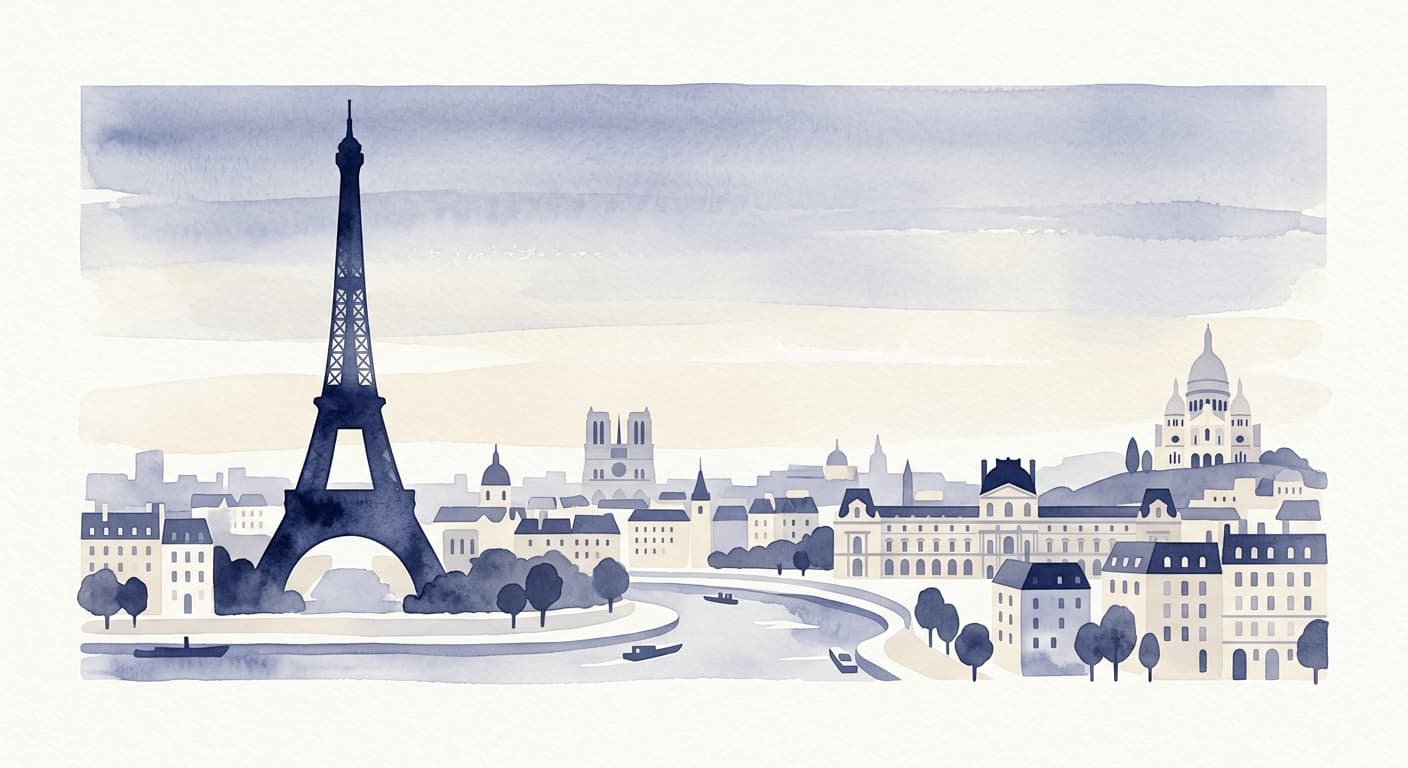 Paris cityscape illustration